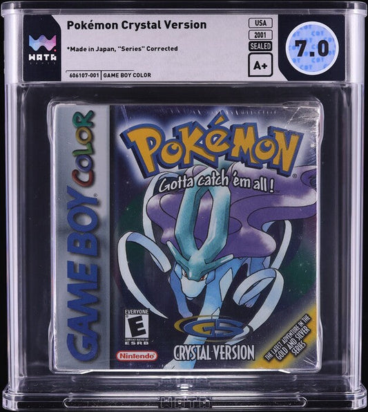 2001 POKEMON CRYSTAL VERSION NINTENDO GAME BOY COLOR GBC WATA 7.0 A+ SEALED